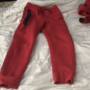Red Nike Tech sweats